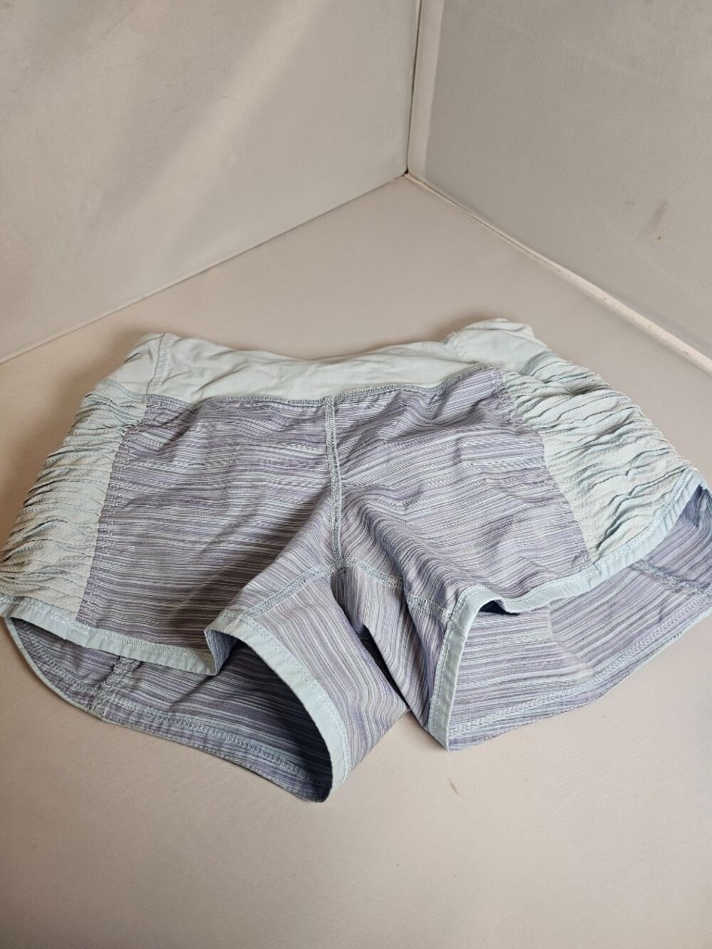 Lululemon Run Bright At Night Short Twisted Stripe Caspian Blue